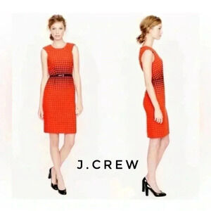 ❤️BNWOT J. Crew Women’s Red Black Polka Dot Dress  size 8